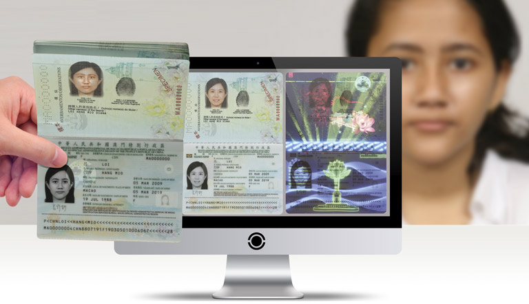 Profiling, checking passport, checking id, holding passport, id verification